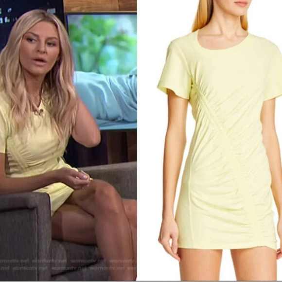 T by Alexander Wang Ruched Neon Tee Shirt Dress Large‎ - Picture 5 of 7